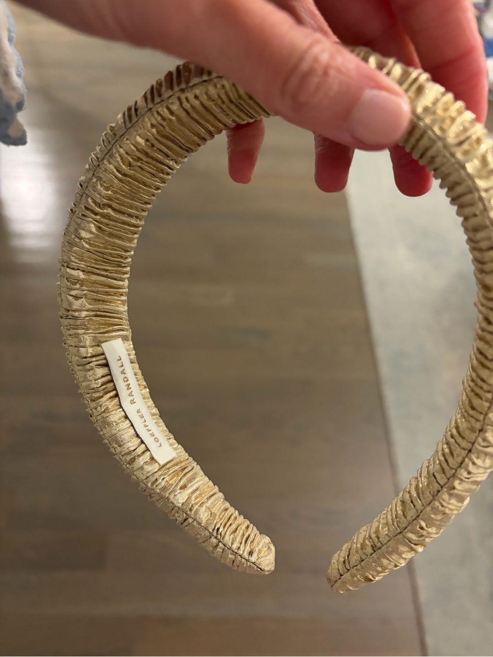 Loeffler Randall Wrapped Metallic Gold Headband